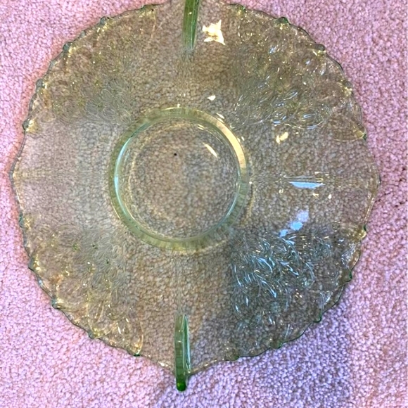 Rare find Art Deco Stolzle Hermanova Uranium Glass Plate. - Picture 6 of 6